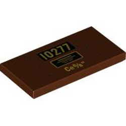 Flat Tile 2x4 Number 219 Reddish Brown