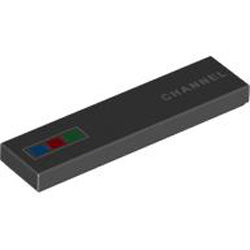 Flat Tile 1x4 Number 154 Black