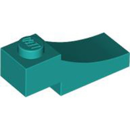 Brick 1x3 Outside Half Arch with Cutout Bright Bluish Green