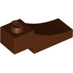 Brick 1x3 Outside Half Arch with Cutout Reddish Brown