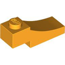 Brick 1x3 Outside Half Arch with Cutout Flame Yellowish Orange