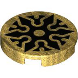 Flat Tile 2x2 Round Number 1173 Warm Gold