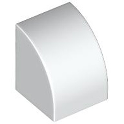 Brick 1x1x1 Bow White