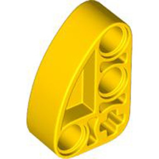 Shell 3x1x2 with Cross Hole Number 1 Bright Yellow