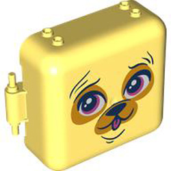 Box 3x8x6 2/3 with Hinge Male Number 5 Cool Yellow