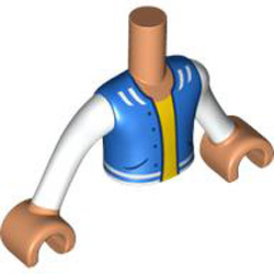 Torso Boy with Arm Number 125 Bright Blue