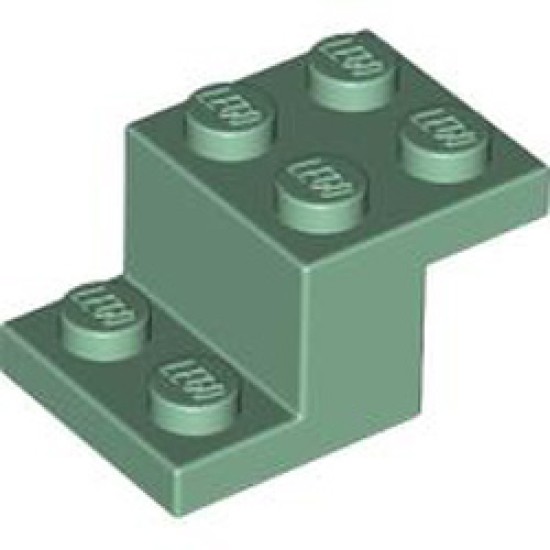 Brick with Plate 2x3x1 1/3 Sand Green