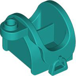 Saddle 2x2 with 1 Knob Bright Bluish Green