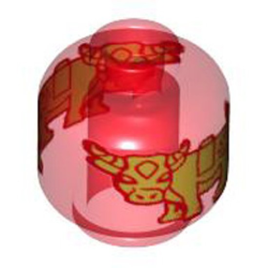 Mini Head Number 3405 Transparent Red