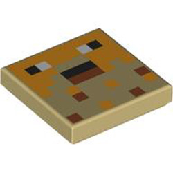 Flat Tile 2x2 Number 486 Brick Yellow