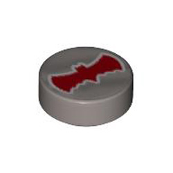 Flat Tile 1x1 Round Number 167 Silver Metallic