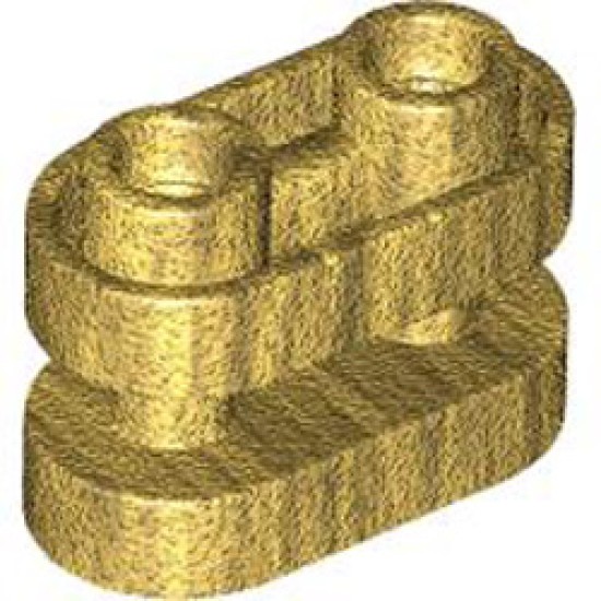 Brick1x2 Rounded with 3.2 Shaft Number 1 Warm Gold