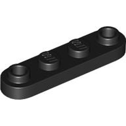 Plate 1x4 Rounded Number 1 Black