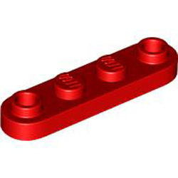 Plate 1x4 Rounded Number 1 Bright Red