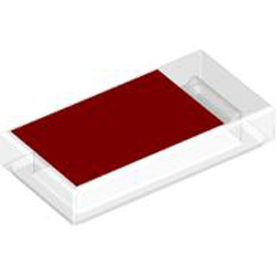 Flat Tile 1x2 Number 326 Transparent