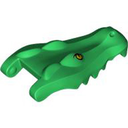Crocodile Head Number 3 Dark Green