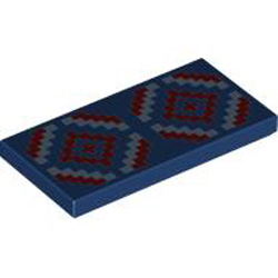 Flat Tile 2x4 Number 252 Earth Blue