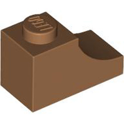 Brick 1x2 Outside Half Arch Number 1 Medium Nougat