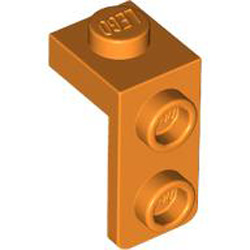 Plate 1x1 with 1.5 Plate 1x2 Downwards Bright Orange