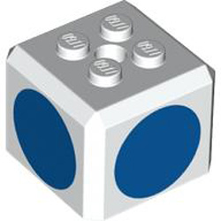 Design Plate 2x2 Number 8 White