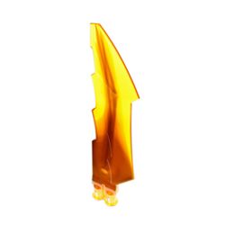 Weapon with Cross Hole Number 2 Transparent Bright Orange