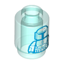 Round Brick 1x1 Number 30 Transparent Light Blue