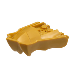 Dragon Head Jaw with Small Spikes Warm Gold