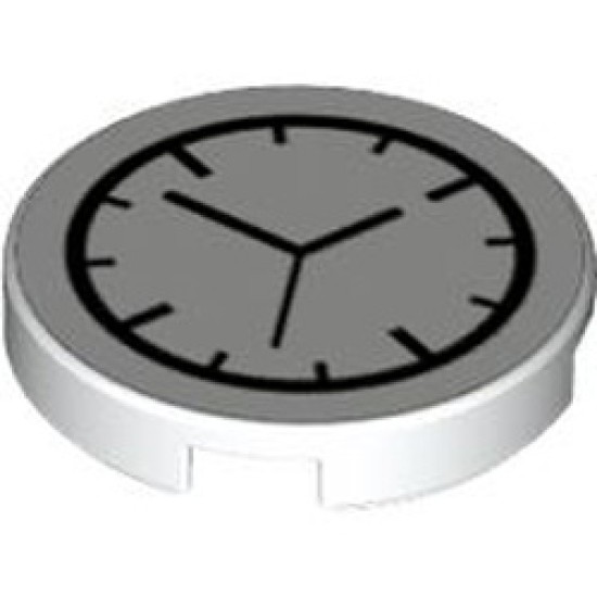 Flat Tile 2x2 Round Watch White