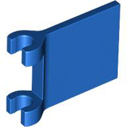 Flag with 2 Holders and Flared Edge Bright Blue