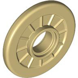 Wheel 17.6x3.9 with 4.85 Hole Brick Yellow