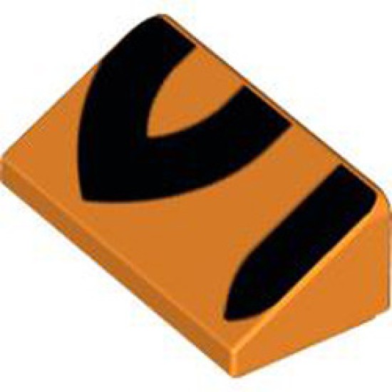 Roof Tile 1x2x2/3 Number 29 Bright Orange