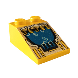Roof Tile 2x3/25 Degree with Aquazone Tank Bubbles Bright Yellow