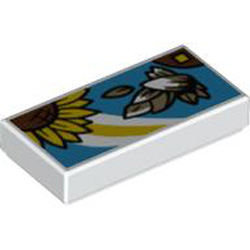 Flat Tile 1x2 Number 341 White