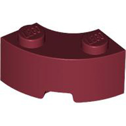 Brick 2x2 with Inside and Outside Bow Dark Red