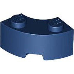 Brick 2x2 with Inside and Outside Bow Earth Blue