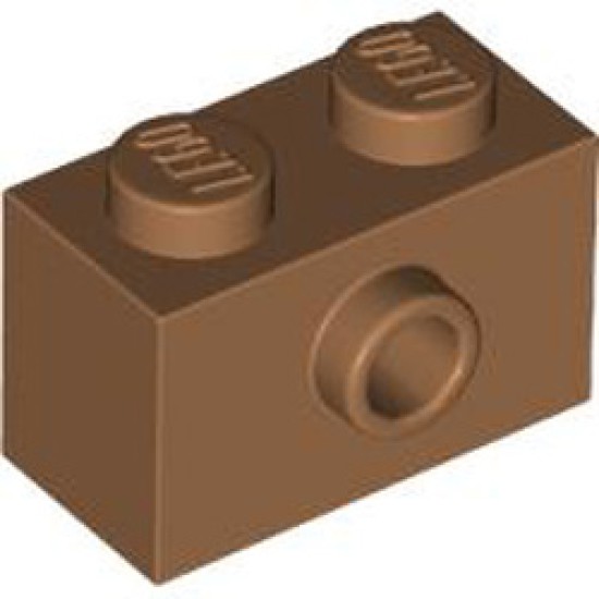 Brick 1x2 with 1 Knob Medium Nougat