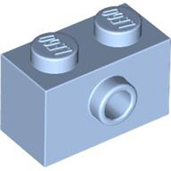 Brick 1x2 with 1 Knob Light Royal Blue