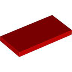 Flat Tile 2x4 Bright Red