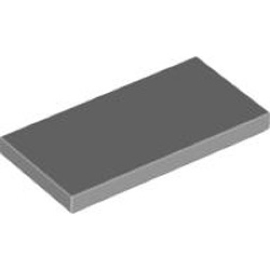 Flat Tile 2x4 Medium Stone Grey