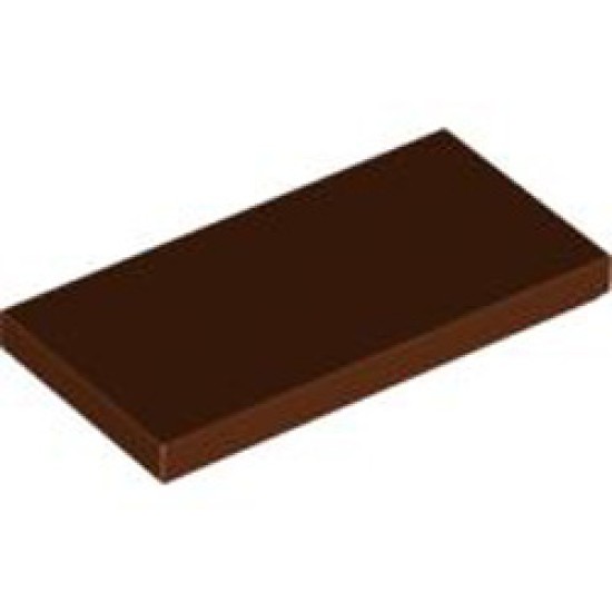 Flat Tile 2x4 Reddish Brown