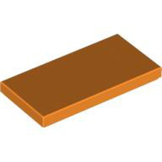 Flat Tile 2x4 Bright Orange