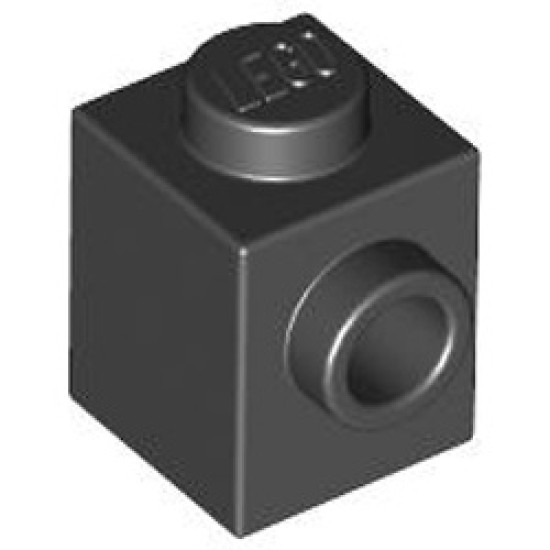 Brick 1x1 with 1 Knob Black