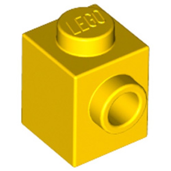 Brick 1x1 with 1 Knob Bright Yellow