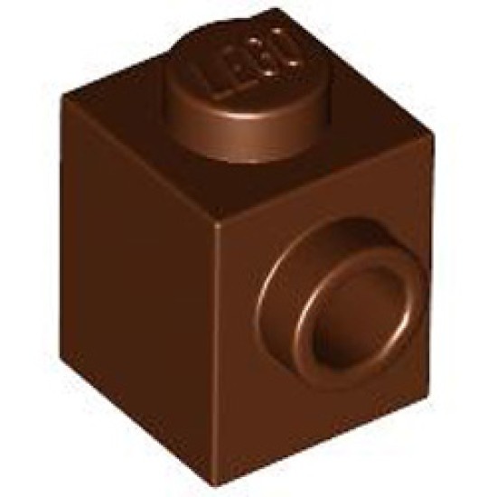 Brick 1x1 with 1 Knob Reddish Brown