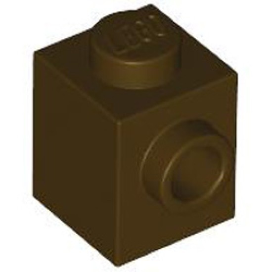 Brick 1x1 with 1 Knob Dark Brown