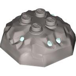 Rock 4x4x1 1/3 Upper Part Number 1 Silver Metallic