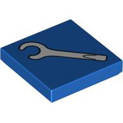 Flat Tile 2x2 Number 155 Bright Blue