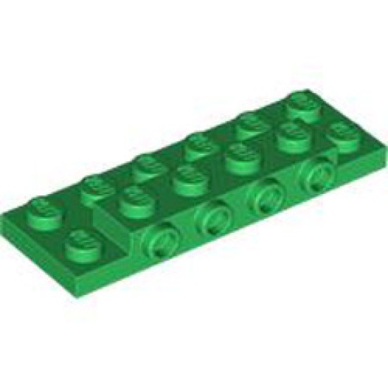 Plate 2x6x2/3 with 4 Horizontal Knob Dark Green