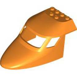 Plane Front 6x10x4 with Window Bright Orange