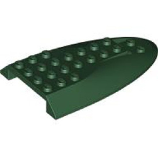 Roof Tile 6x10 with Double Bow Earth Green